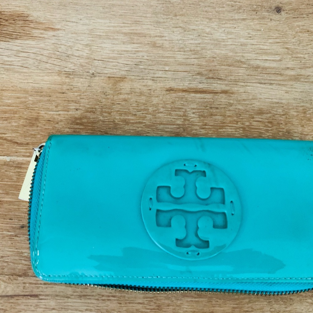 Tory Burch Aqua Blue Wallet